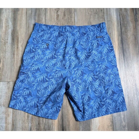 Chaps Golf Blue Palm Tree 100% Cotton Bermuda Shorts Men's 33 8.5" - Picture 4 of 6
